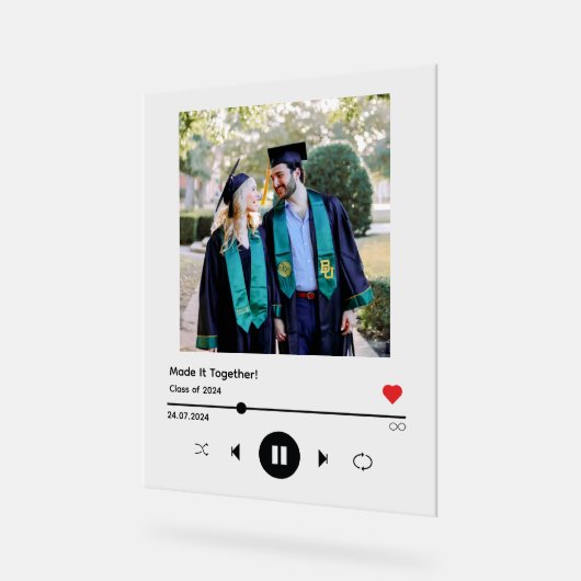 ガールフレンドのためのアルバムソングの卒業 アクリルサイン (傾斜)