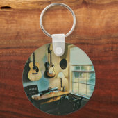 ガールフレンドのためのギターギフト キーホルダー (正面)