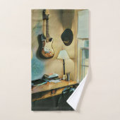 ガールフレンドのためのギターギフト バスタオルセット (ハンドタオル)