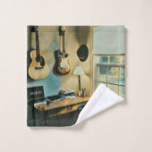 ガールフレンドのためのギターギフト バスタオルセット (ウォッシュタオル)