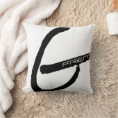 ガールフレンドのための白と黒のG友人 クッション (ブランケット)