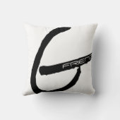 ガールフレンドのための白と黒のG友人 クッション (裏面)