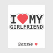 ガールフレンドのステッカーが大好き シール (シート)