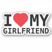 ガールフレンドのステッカーが大好き シール (正面)