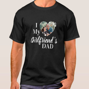 ガールフレンドのパパ写真カスタムTシャツが大好き Tシャツ