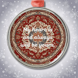 ガールフレンドのペルシャのタイルのアニバーサリーギフト メタルオーナメント