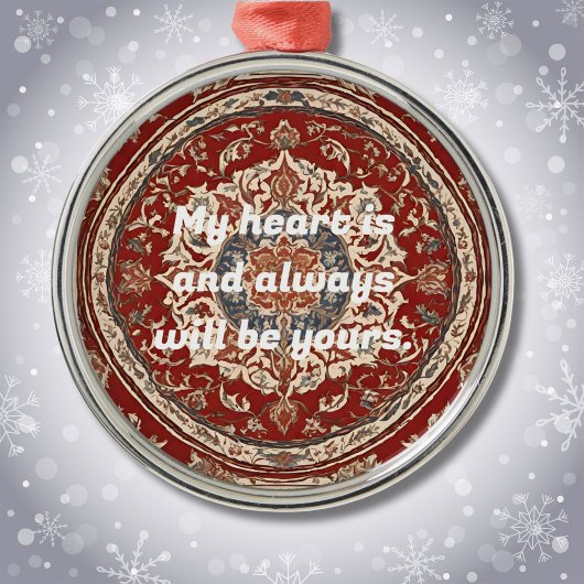 ガールフレンドのペルシャのタイルのアニバーサリーギフト メタルオーナメント