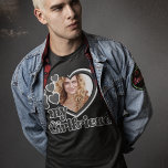 ガールフレンドのモノクロ写真が大好き Tシャツ<br><div class="desc">I Love My Giral Shirt -ハート内の写真をアップロード</div>