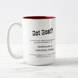 ガールフレンドのヤギおもしろいマグ – すべてのカップでヤギ！ ツートーンマグカップ