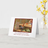 ガールフレンドのユーモア/鶏と一緒に食事 カード (黄色い花)