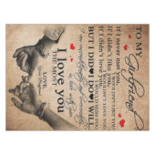 ガールフレンドのラブ引用文 |おもしろい引用文 テーブルクロス (正面(横))