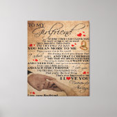 ガールフレンドのラブ引用文 |かわいいデコールギフト キャンバスプリント (正面)