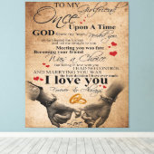 ガールフレンドのラブ引用文 |かわいい家族プレゼント キャンバスプリント (インサイチュ (ウッドフロア))