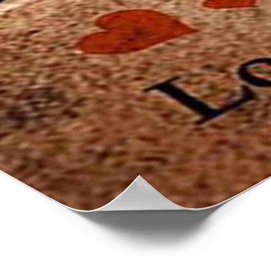 ガールフレンドのラブ引用文 |かわいい家族プレゼント ポスター (角)