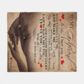 ガールフレンドのラブ引用文 |トレンディー フリースブランケット (正面(横))