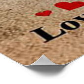 ガールフレンドのラブ引用文 |一致するカップルの贈り物 ポスター (角)