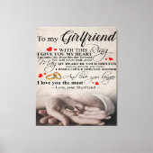 ガールフレンドのラブ引用文 |妻最高のへの贈り物 キャンバスプリント (正面)