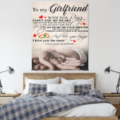 ガールフレンドのラブ引用文 |妻最高のへの贈り物 キャンバスプリント (インサイチュ (寝室))