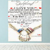 ガールフレンドのラブ引用文 |妻最高のへの贈り物 キャンバスプリント (インサイチュ (ウッドフロア))
