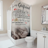 ガールフレンドのラブ引用文 |妻最高のへの贈り物 シャワーカーテン (インサイチュ)