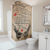 ガールフレンドのラブ引用文 |妻最高のへの贈り物 シャワーカーテン (インサイチュ)