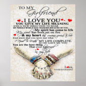 ガールフレンドのラブ引用文 |妻最高のへの贈り物 ポスター (正面)