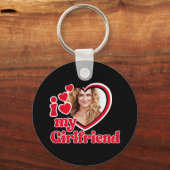 ガールフレンドの写真が大好き キーホルダー (正面)