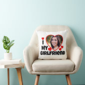ガールフレンドの写真が大好パーソナライズされたき クッション (椅子)