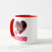 ガールフレンドの写真が大好パーソナライズされたき マグカップ (正面左)