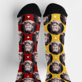 ガールフレンドの写真Red & Yellow ソックス (上部)