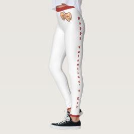 ガールフレンドの妻赤いハートモダンヴァレンティネス・デイ レギンス