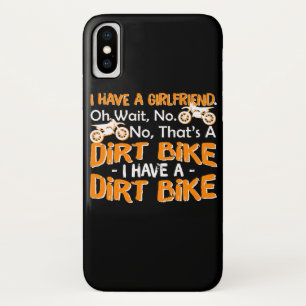 ガールフレンドの待ち時間が土のバイクの人を持つのを持って下さい iPhone X ケース