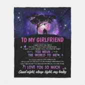 ガールフレンドの毛布に、あなたは私にとって世界を意味する フリースブランケット (正面)