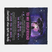 ガールフレンドの毛布に、あなたは私にとって世界を意味する フリースブランケット (正面(横))