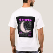 ガールフレンドの猫写真カスタムTシャツが大好き Tシャツ (裏面)