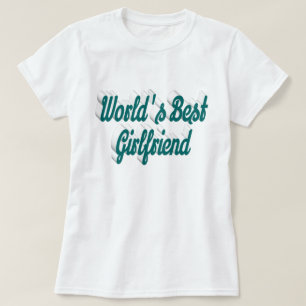 ガールフレンドの緑のスクリプト Tシャツ