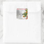 ガールフレンドの詩 – クリスマスデザイン スクエアシール (バッグ)