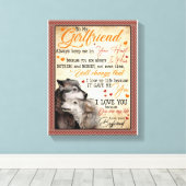 ガールフレンドの贈り物 |ガールフレンドへの手紙 キャンバスプリント (インサイチュ (ウッドフロア))