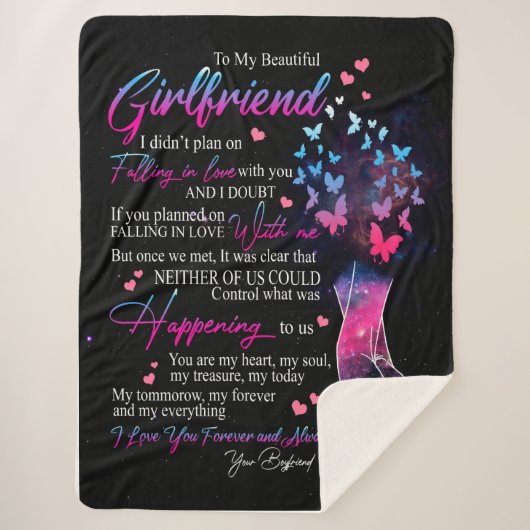 ガールフレンドの贈り物 |ガールフレンドへの手紙 シェルパブランケット (正面)