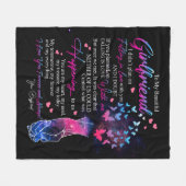 ガールフレンドの贈り物 |ガールフレンドへの手紙 フリースブランケット (正面(横))