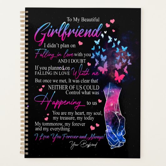ガールフレンドの贈り物 |ガールフレンド宛ての手紙 プランナー手帳 (正面)