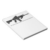 ガールフレンドはAR15にアクセスすべきだと言う ノートパッド (アングル)