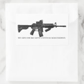 ガールフレンドはAR15にアクセスすべきだと言う 長方形シール (バッグ)