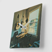 ガールフレンドへのギフト スクエア壁時計 (傾斜)