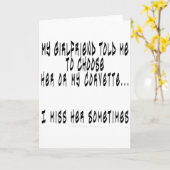 ガールフレンドまたはコルベットを選択 カード (黄色い花)