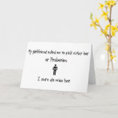 ガールフレンドまたは保護観察の選択 カード (黄色い花)