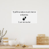 ガールフレンドまたは栄養を選ぶ ポスター (キッチン)