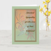 ガールフレンドを失ったときの同情カード カード (黄色い花)