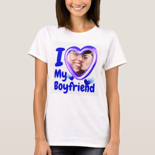 ガールフレンドカスタムのTシャツが大好き Tシャツ (正面)