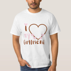 ガールフレンドカスタムのTシャツが大好き Tシャツ